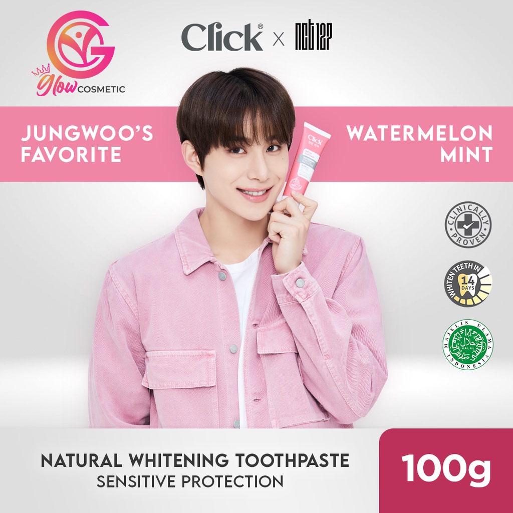 CLICK NATURAL TOOTHPASTE WHITENING + SENSITIVE PROTECTION (WATERMELON MINT) 100 GR