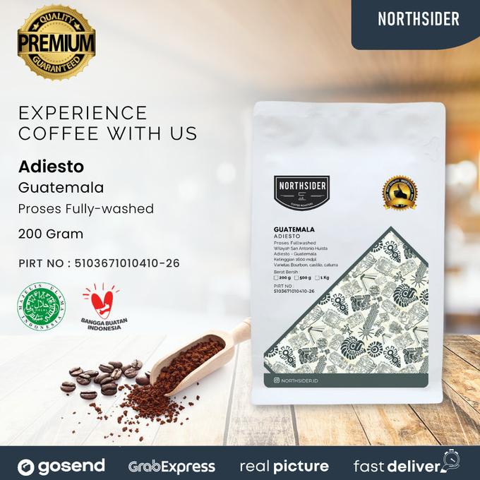 

[ COD ] BIJI KOPI ARABIKA GUATEMALA ADIESTO WASHED - 200GR NORTHSIDER COFFEE GRATIS ONGKIR Kode 257