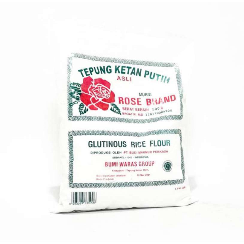 TEPUNG KETAN PUTIH ROSE BRAND 500 Gram