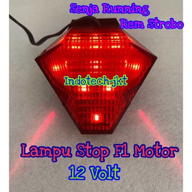 Lampu Stop Motor Model F1 12 VOLT Senja Nyala Running Rem Nyala Kedip