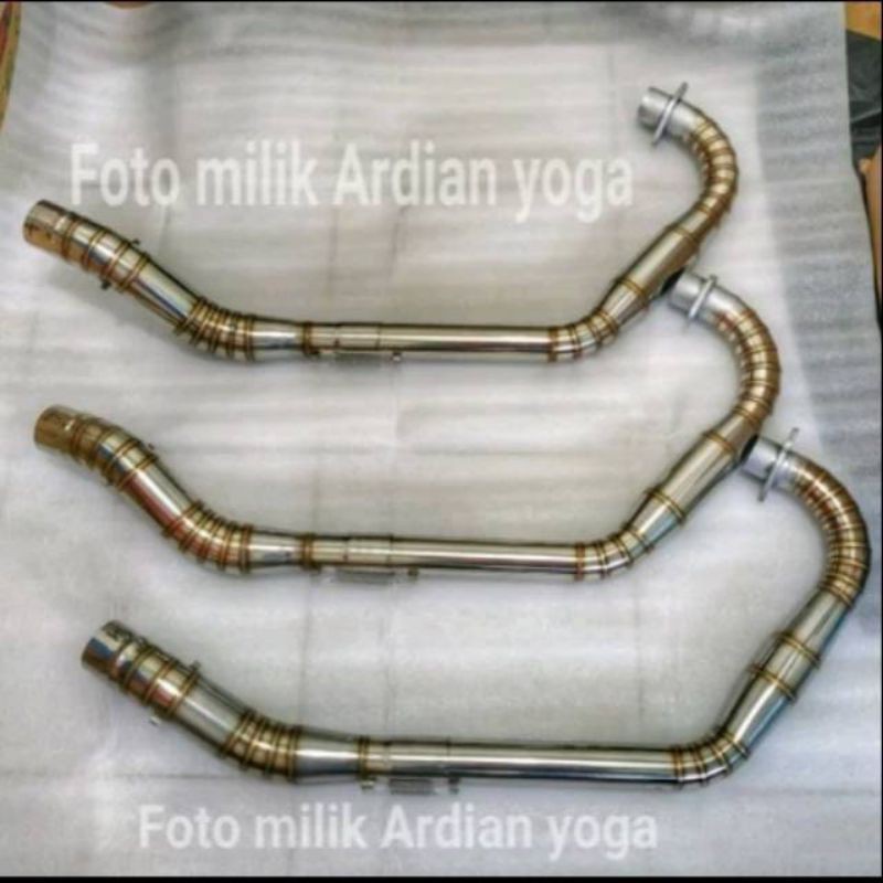 leher knalpot racing boom tiger megapro. cb. gl herex