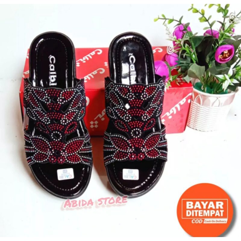 Wedges Calbi Wanita Casual Terlaris Sandal Wanita Terbaru Kekinian 2022 Sandal Cewek Murah