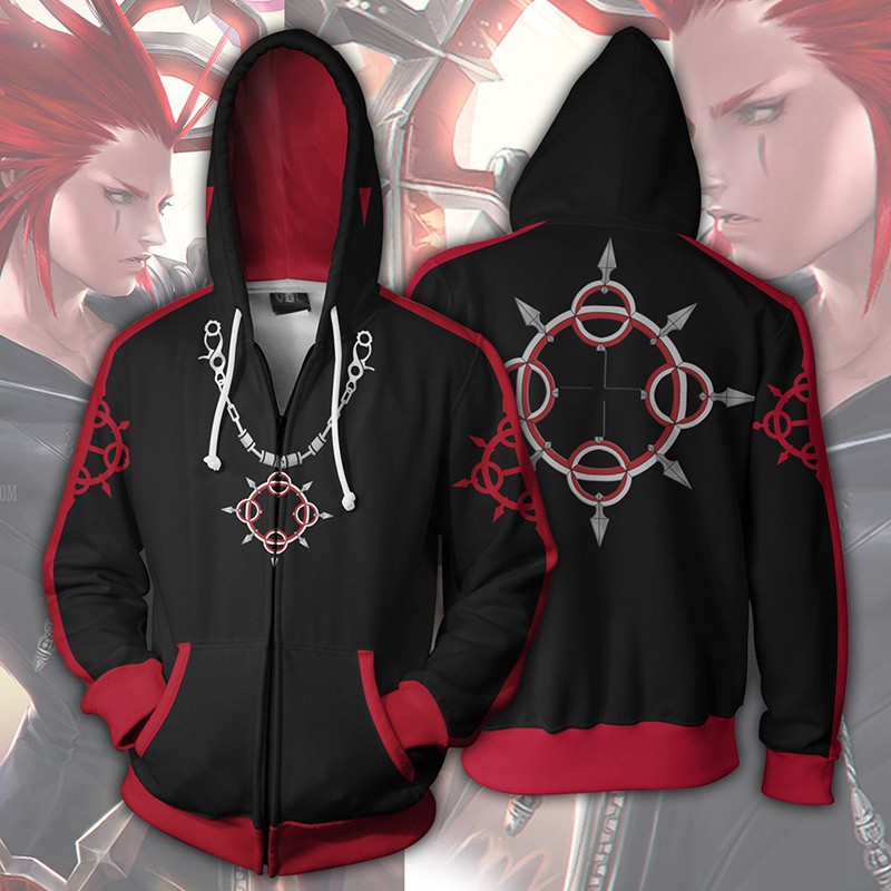 kingdom hearts zip up hoodie