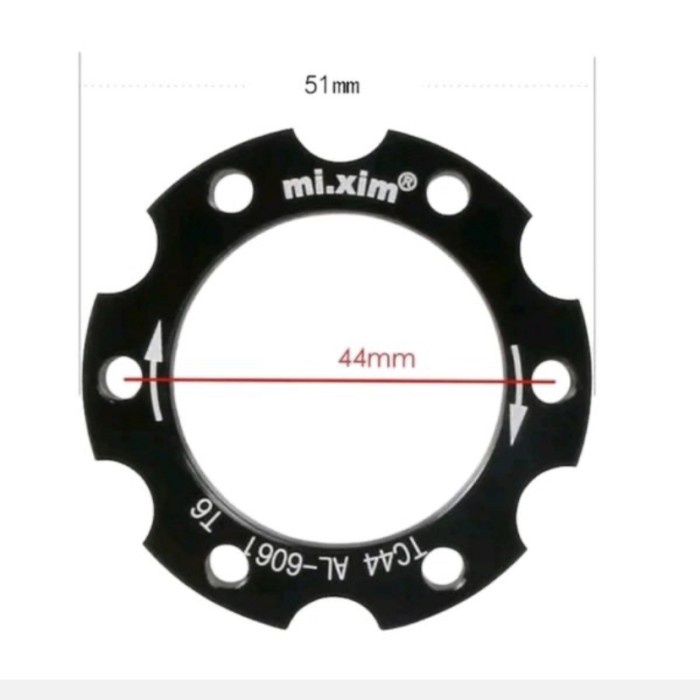 Adaptor Cakram Rotor Disc Brake caliper Sepeda freehub ulir BCD 44 mm