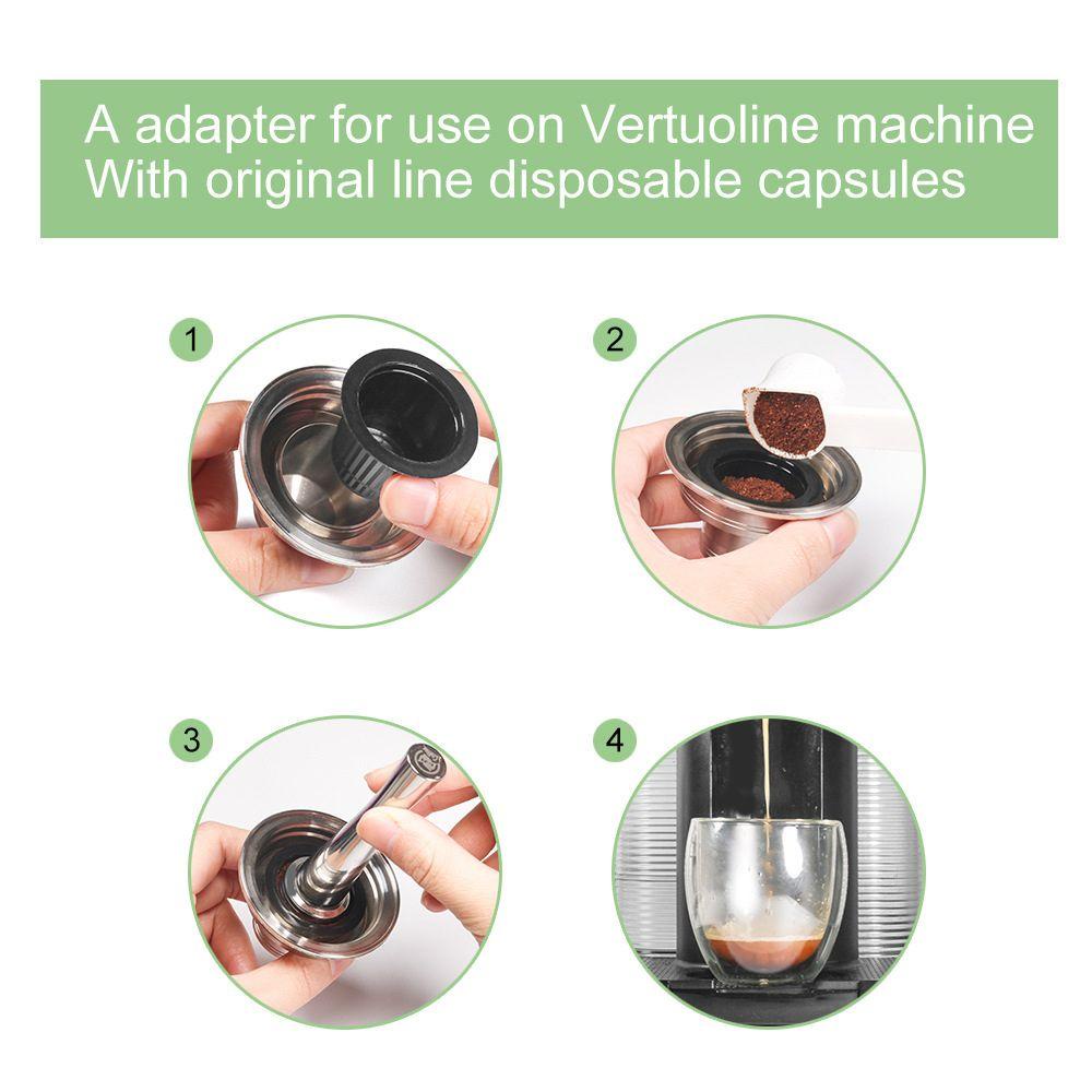 Solighter Coffee Capsule Adapter Bar Reusable Coffee Pods Konversi Ke Holder Kompatibel Dengan Dolce Gusto Kapsul Original