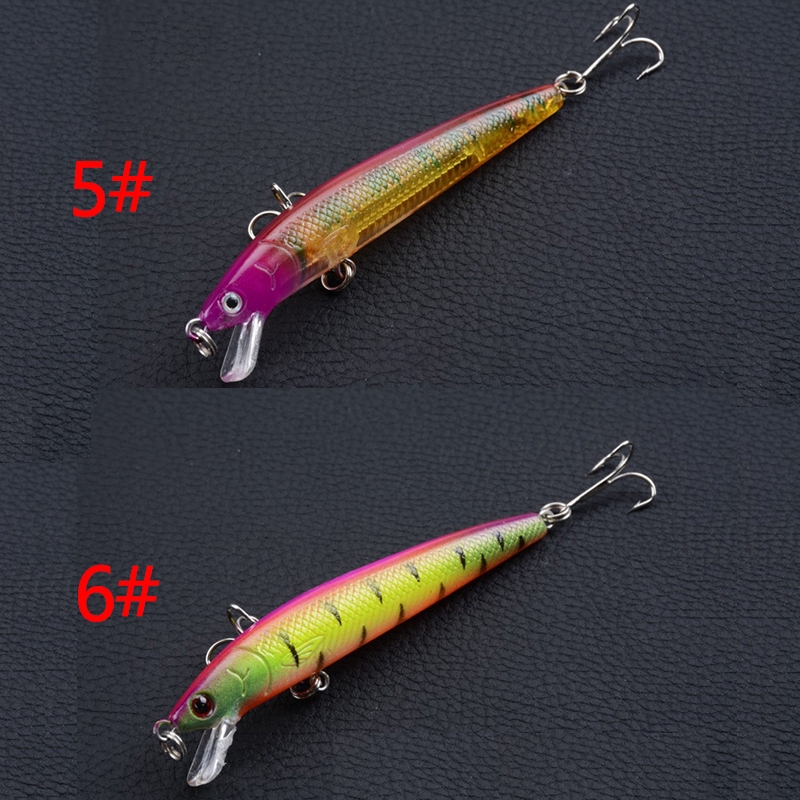 10 Warna 8.5g/9.5cm Ikan Kecil Memancing Umpan Seri Dicat Umpan Bionik Umpan Keras Plastik Umpan