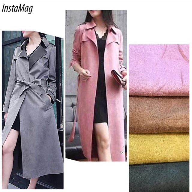 Long coat suede import