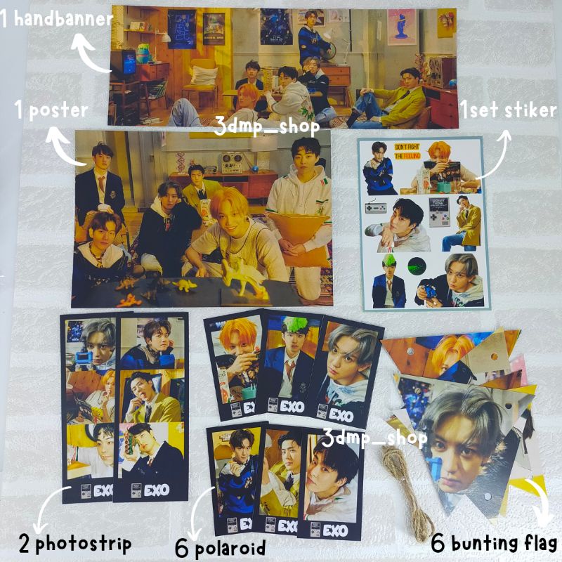 PAKET BUCIN EXO PARALLEL UNIVERSE DON'T FIGHT MY FEELINGS FANKIT