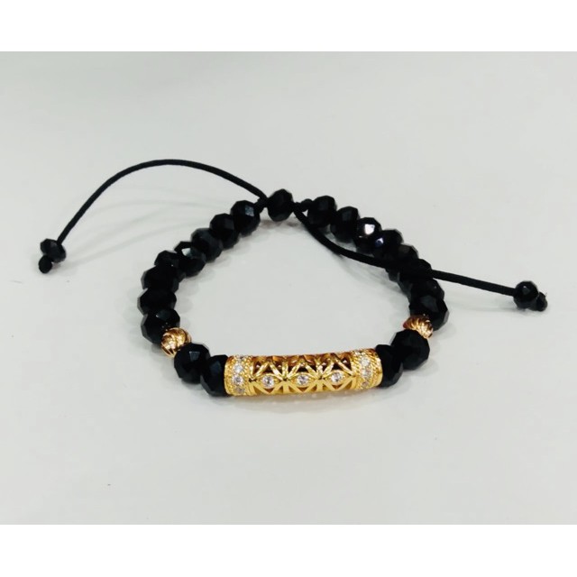 Best Seller! Gelang tangan wanita gelang kristal model serut variasi lapis emas Terbatas!