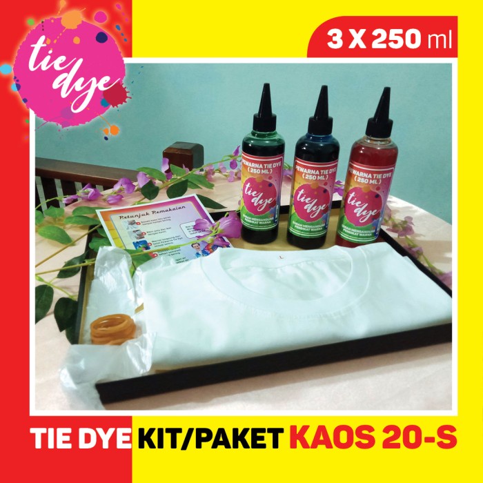 

(TERLARIS) Tie Dye Kit / Pewarna Tie Dye Paket / Pewarna 250 ml cair / Tinta