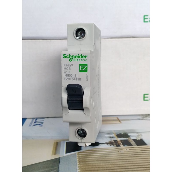 MCB SCHNEIDER 10A Hitam Miniatur Circuit Breaker Original