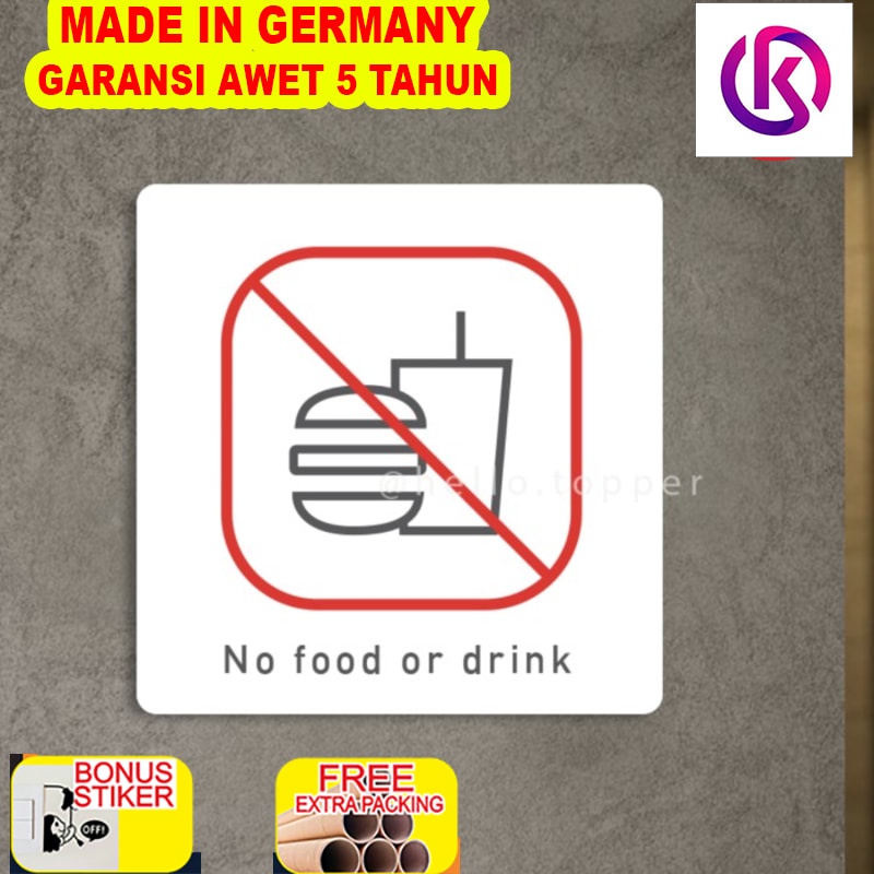 

Terlaris Sign No Food Drink Akrilik Modern 15x15 | Sign Board Acrylic