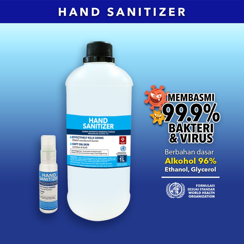 Hand sanitizer/ hand antiseptik / Disinfektan Tangan Steril 1 Liter