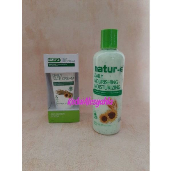 Natur-E Hijau body Lotion dan Face Cream Paket