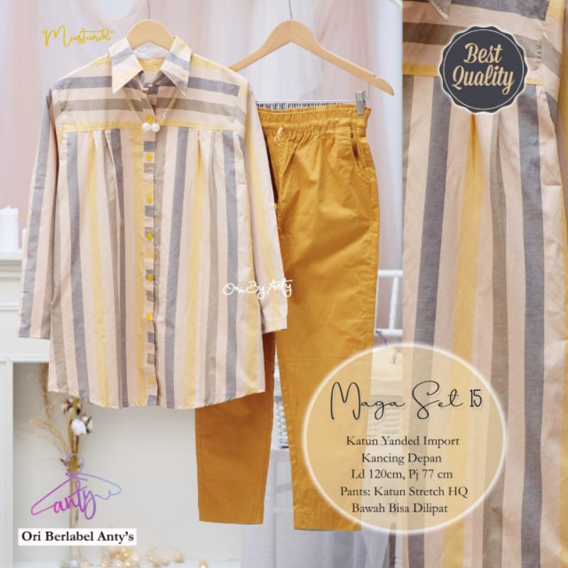 RATI - One Set Katun Jumbo Premium Maga #15  Setelan Baju Original Solo