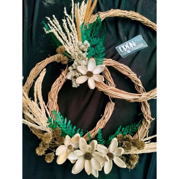 ring akar manon murah bahan dekorasi ring rustic bunga klobot