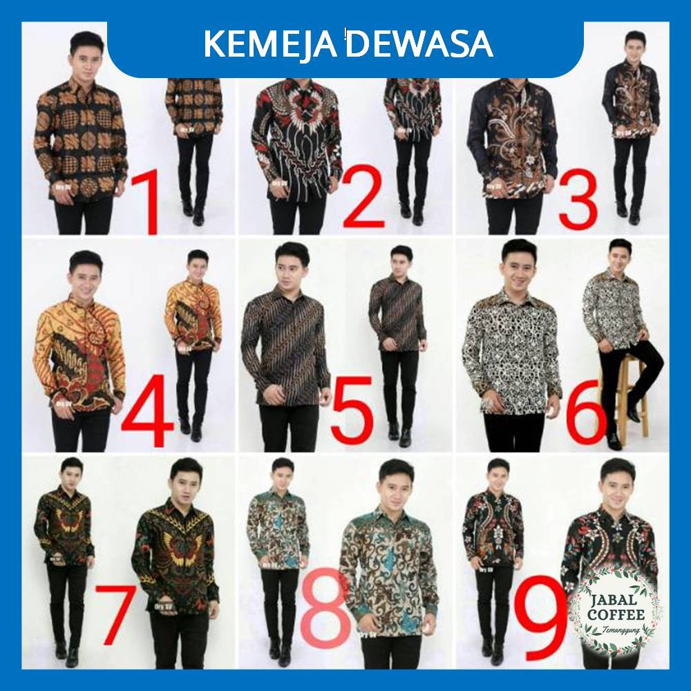 Kemeja Hem Lengan Panjang Batik Pria Modern Terfavorit Terkeren