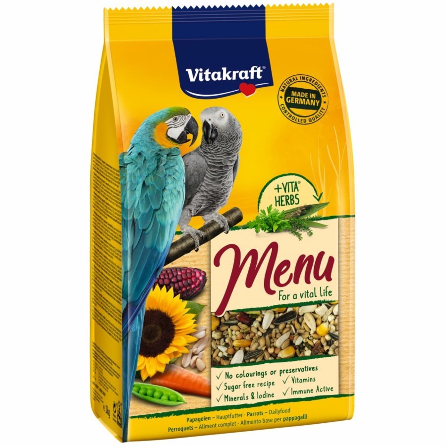 Vitakraft Bird Food Premium Menu Parrots 1kg Makanan Burung Kakatua