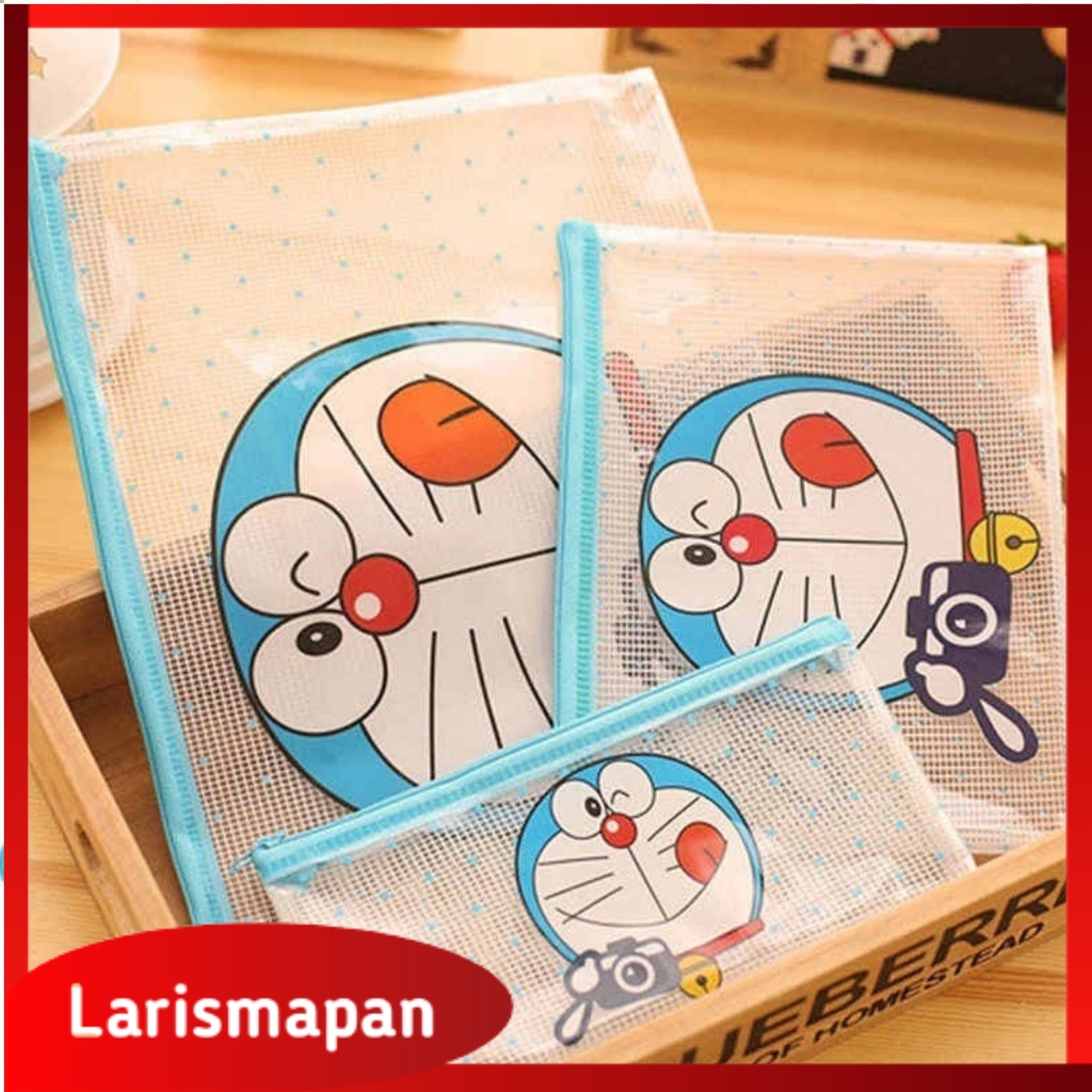 set zipper file folder business map resleting kartun stationary kotak - KECIL