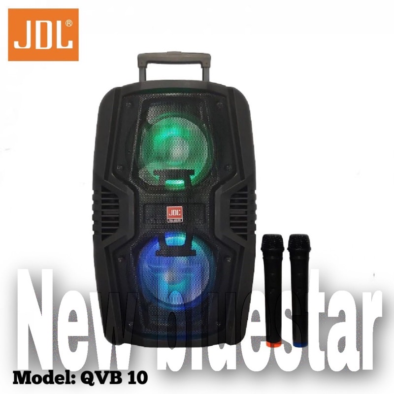 Speaker Portable Wireless JDL QVB 10 Double Original 10 inch Bluetooth - USB