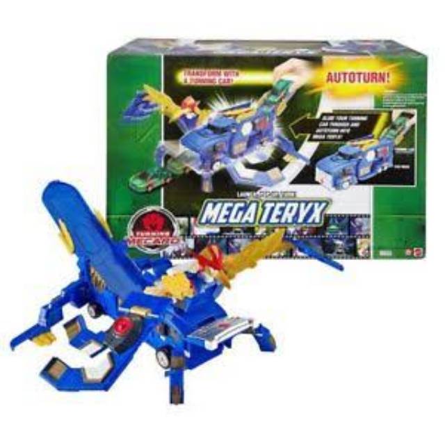 Turning Mecard Mecanimals Mega Teryx Transforming