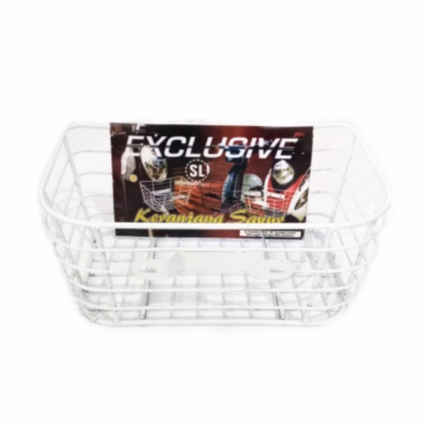 Dijual Keranjang Sayur Depan  Dudukan Plat Motor Honda Scoopy Yamaha Fino - Scoopy Putih Berkualitas