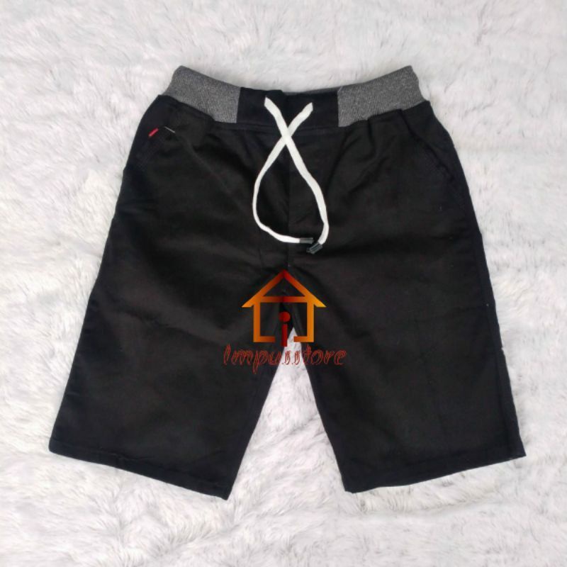 Impusstore Chinos Pendek Anak Pinggang Karet - Chinos Pendek Kolor - Chino Pendek Rip