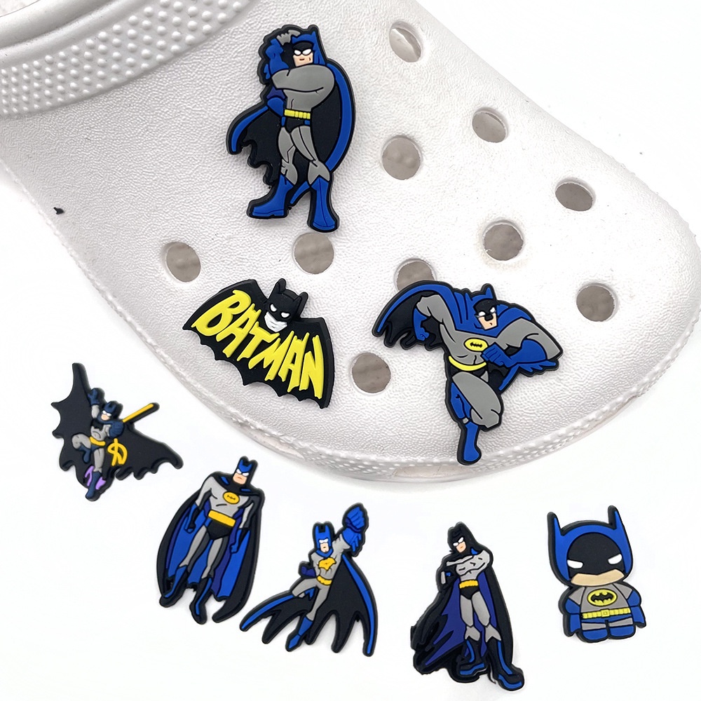 Croc Charms Kartu Desain Superhero Untuk Dekorasi Sepatu Balitian