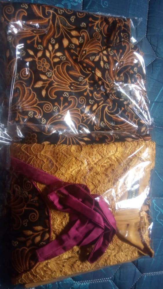 Ori Karyaku Couple Lamaran Gamis Muslim Batik Brokat Premium Modern Kondangan