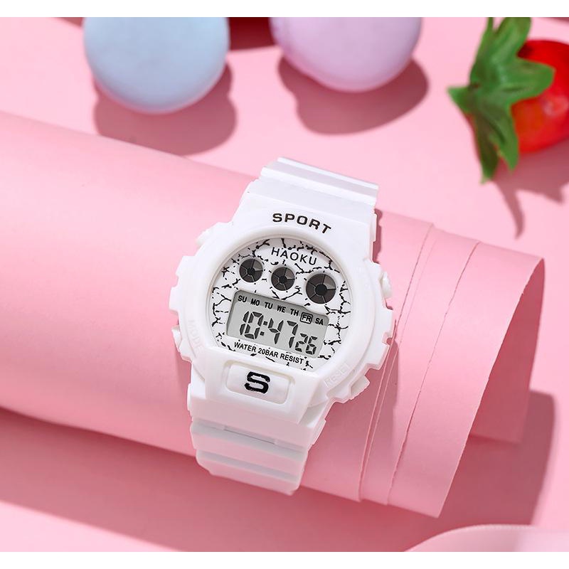 BAJ Jam Tangan Wanita Rubber Sport Digital LED 6900 Korea Fashion Import Couple Pria Anak Remaja JF082