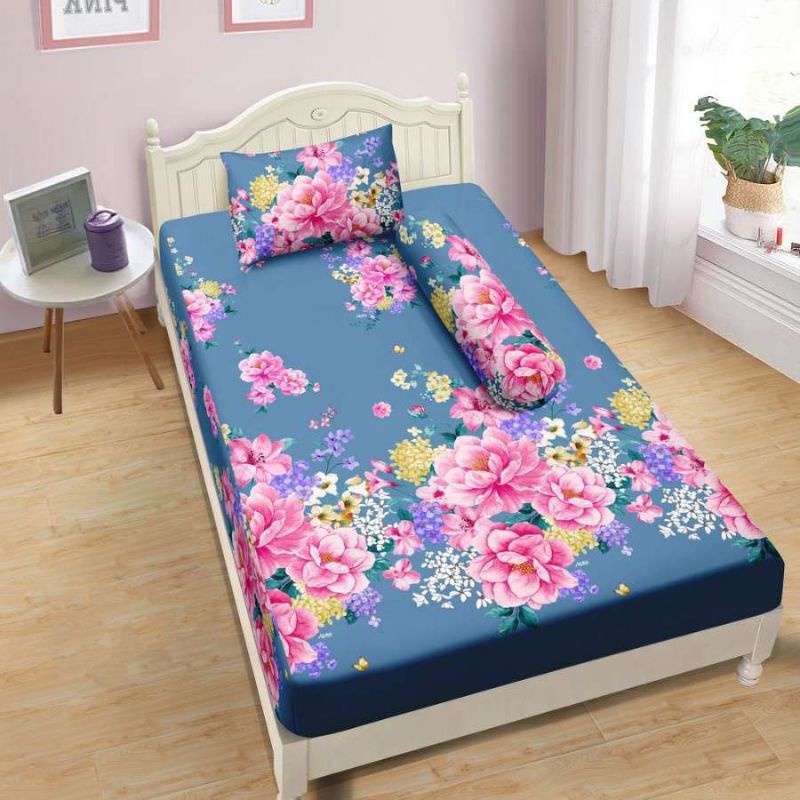 Sprei Aloha Polos Emboss Lady Rose Single ukuran 120x200 Motif Safira