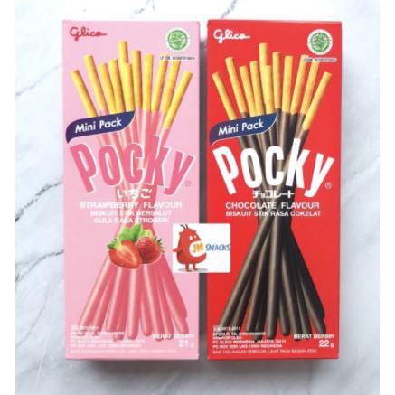 

[PROMO!!] Pocky Mini 22gram - snack cemilan pocky coklat strawberry nikmat termurah