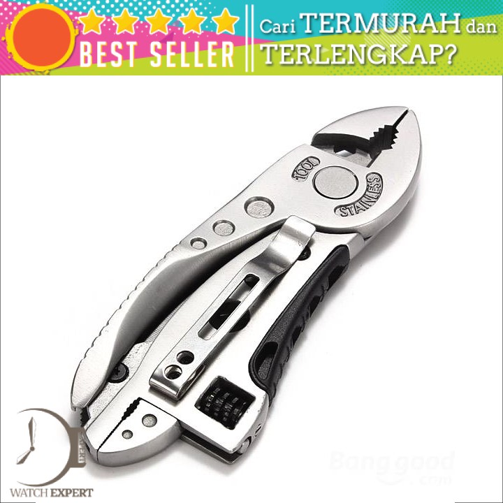 BAYAR DI TEMPAT Kunci Pas Swiss Army Pocket Knife Wrench Plier EDC Multifungsi Stainless Steel MPG05