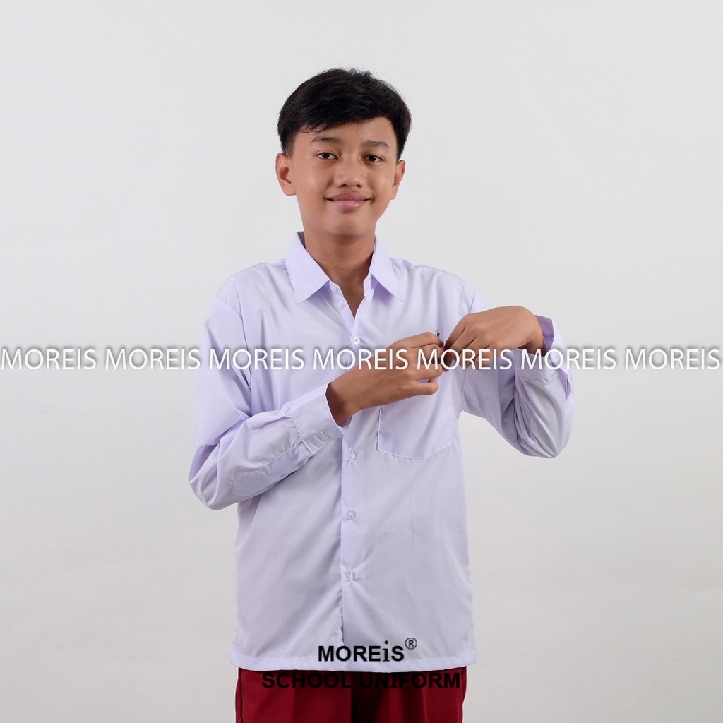 Seragam Baju Putih Polos Lengan Panjang (Anak)