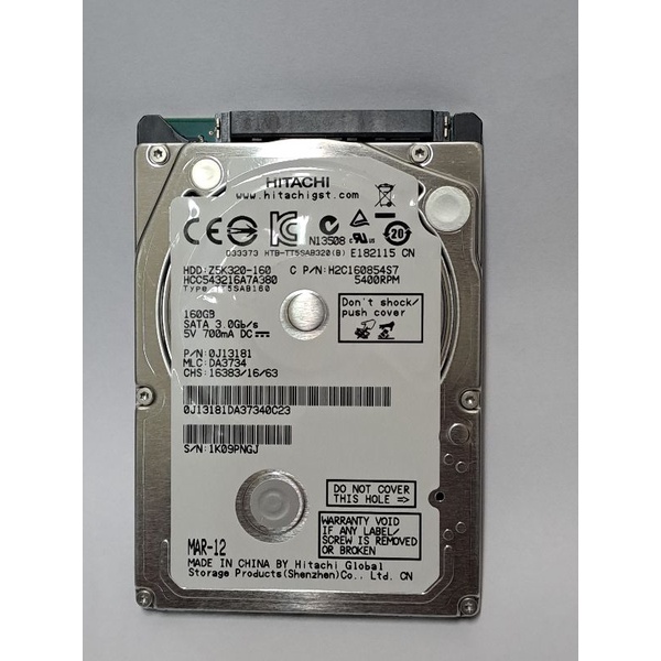 Hardisk Laptop 160 GB Hitachi Internal 2,5 Inchi Sata - HDD Harddisk PS