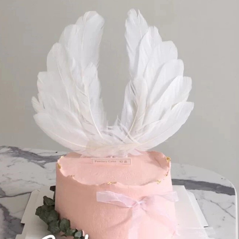 Topper Cake Angel Wings Birthday    Sayap Malaikat    Dekorasi Kue Hias