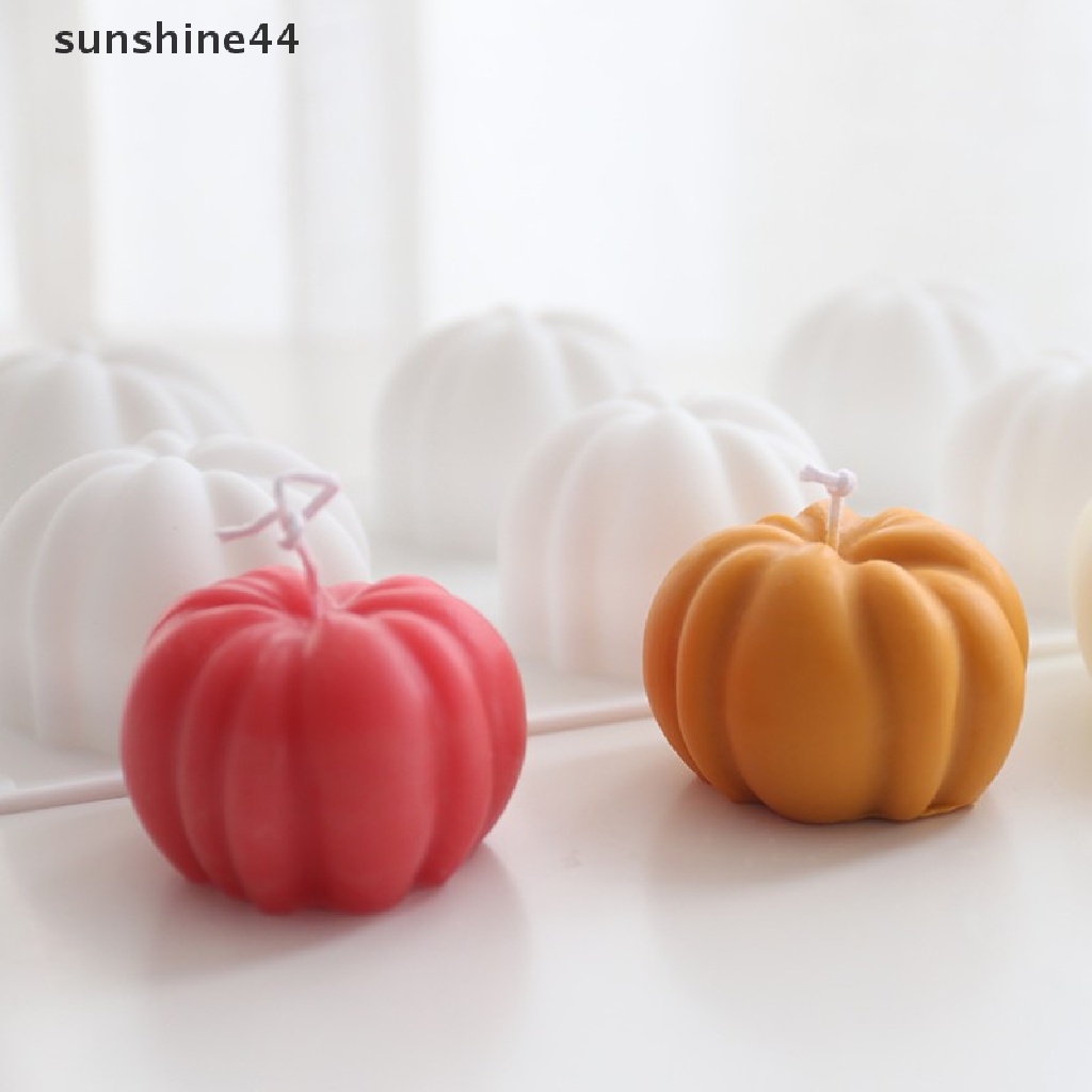 Sunshine Cetakan Plaster Mini Bentuk Labu Halloween Bahan Silikon Untuk Dekorasi Rumah