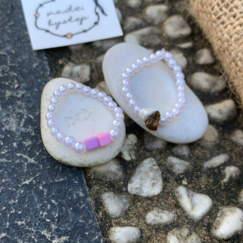 Cincin "Kotak Pastel/Tiger Eye" Handmade by made.bystep