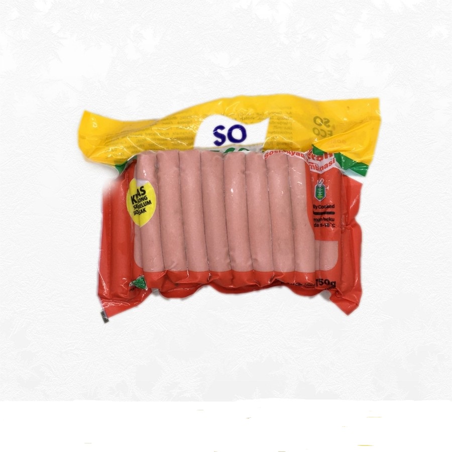 SOSIS AYAM KOMBINASI SO ECO 750GR ISI 30 HALAL MUI