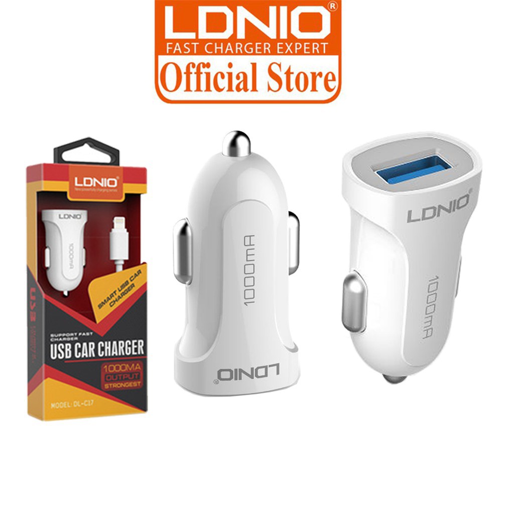 LDNIO DL C17 CAR CHARGER TRAVEL MOBIL TERMURAH 1 PORT USB MICRO ORIGINAL