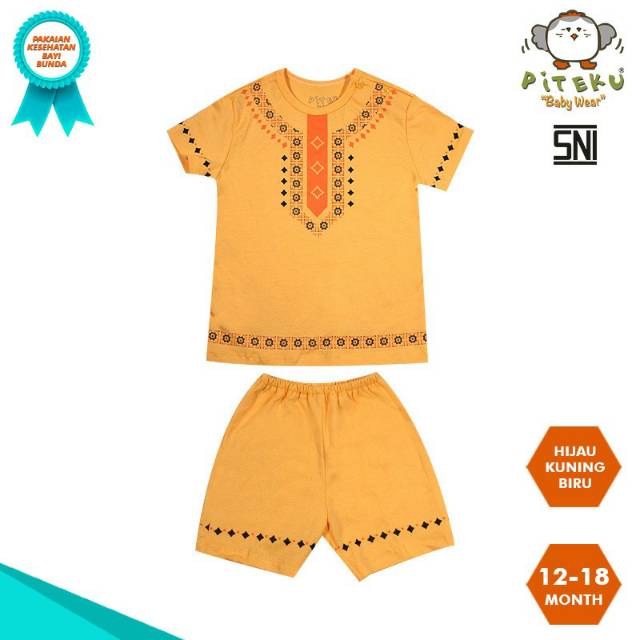 Baju Bayi Piteku Motif Muslim Baby Setelan