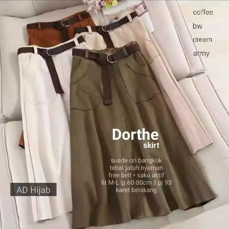 Rok Dorte /Dorte Suede Maxi Skrit