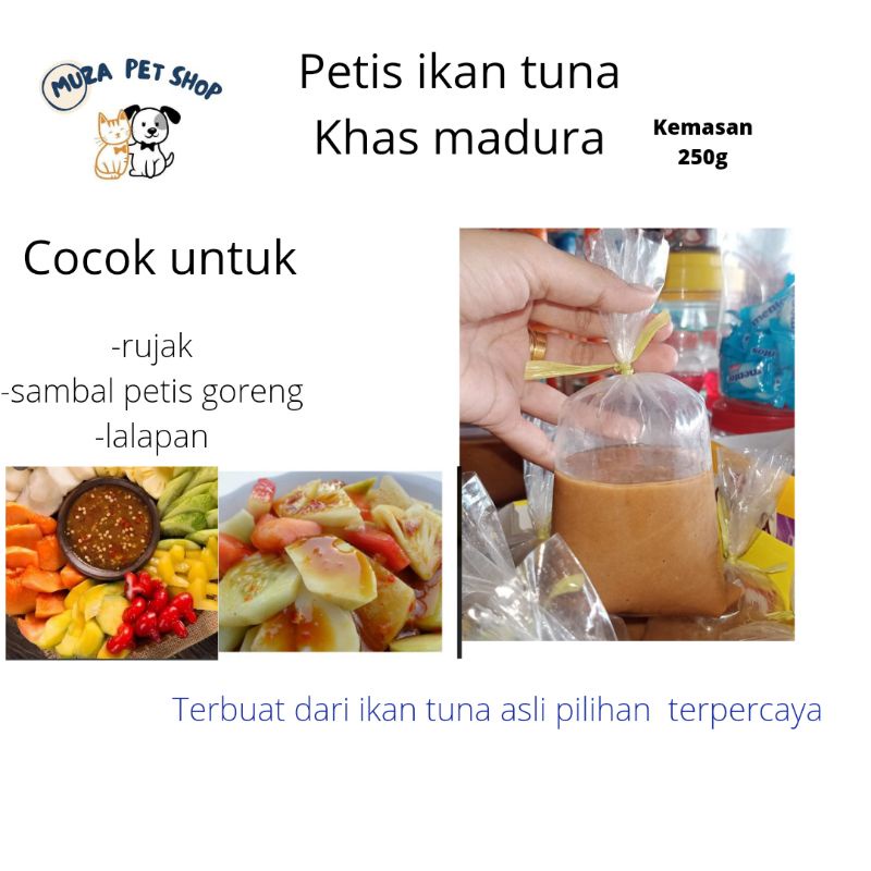 

PETIS MADURA KONANG BUMBU RUJAK PETIS ENAK PETIS IKAN TUNA ( Free petis kemasan kecil )250g