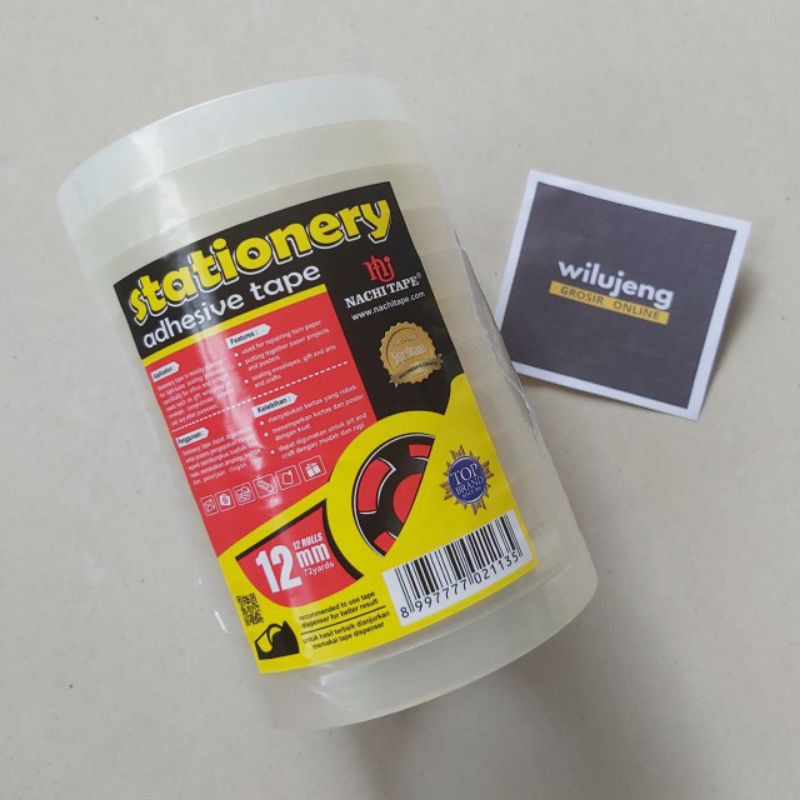

Isolasi BOPP Nachi 12mm x 72yard (pcs) (50gr)