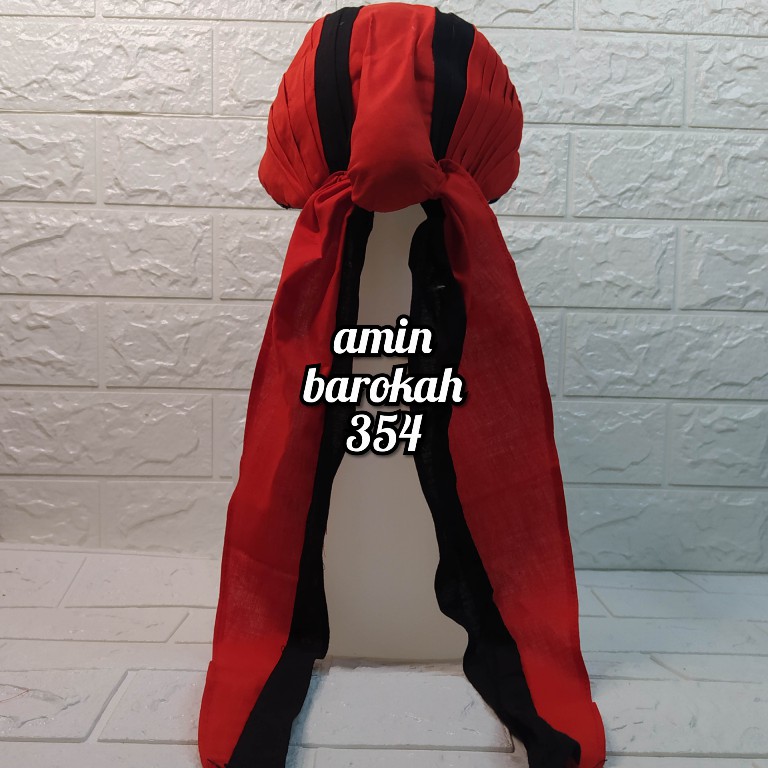 HOT PROMO!!! Blangkon Jogja Lipat Merah List Hitam Sliwir - Ukuran Dewasa #Adat #Jawa #Tradisional