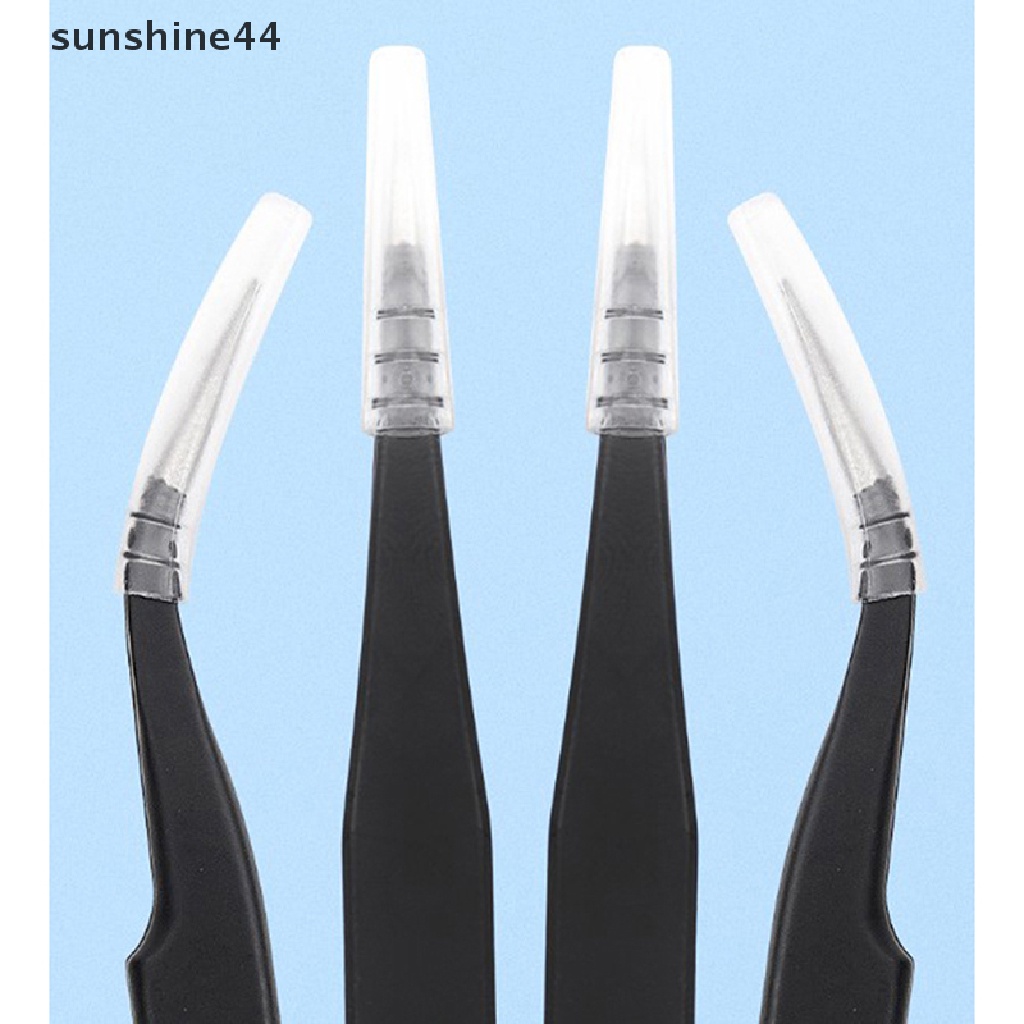 Sunshine Pinset Stainless Steel Warna Hitam Untuk Memasang Bulu Mata Palsu