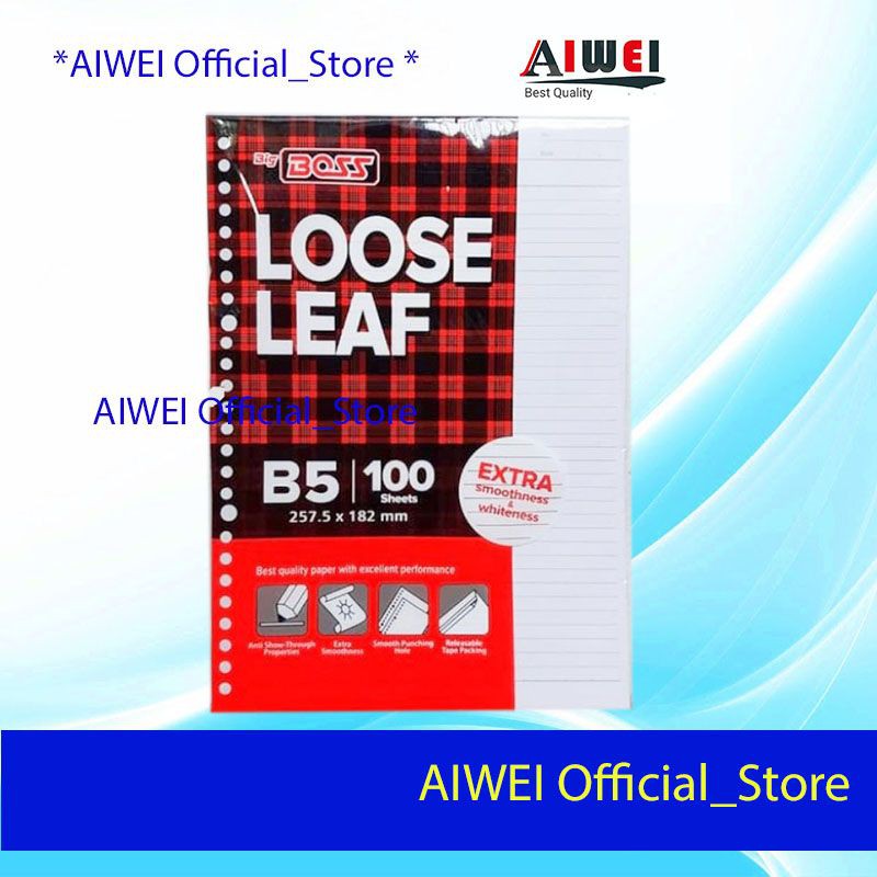 

Loose Leaf Garis Big Boss B5 - 100 Lembar / Loose Leaf Isi Kertas File