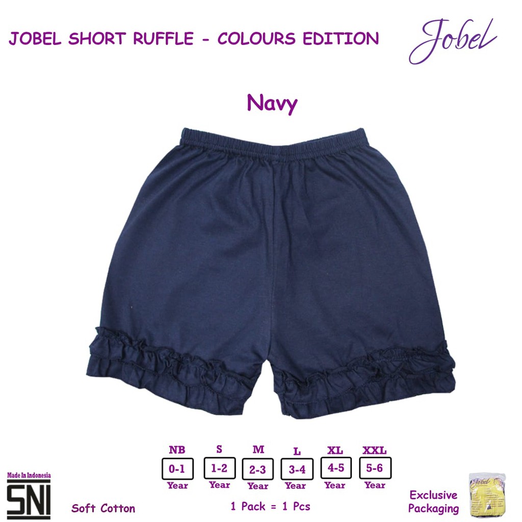 Kazel Jobel Short Ruffle Colours Edition Celana Pendek Anak Perempuan