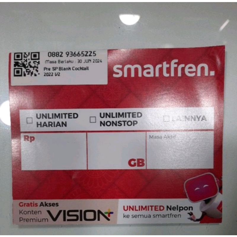KARTU PERDANA SMARTFREN SUDAH REGISTRASI