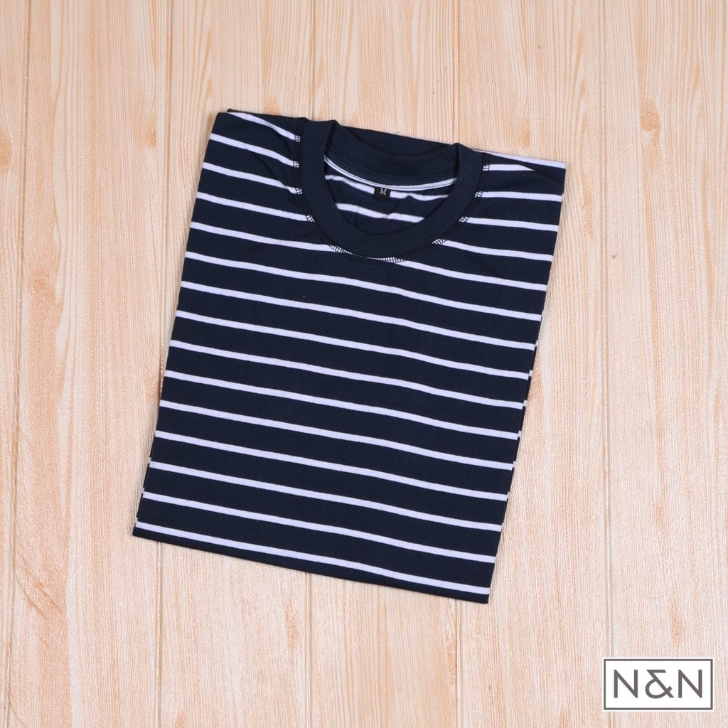 Grosir Kaos Polos STRIPE Baju Polos Salur Garis Garis Pria Wanita - KAOS STRIPE